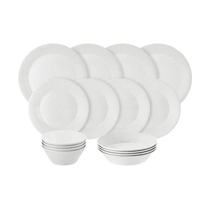 Pacific Dots 16 Piece Dinnerware Set, Stone
