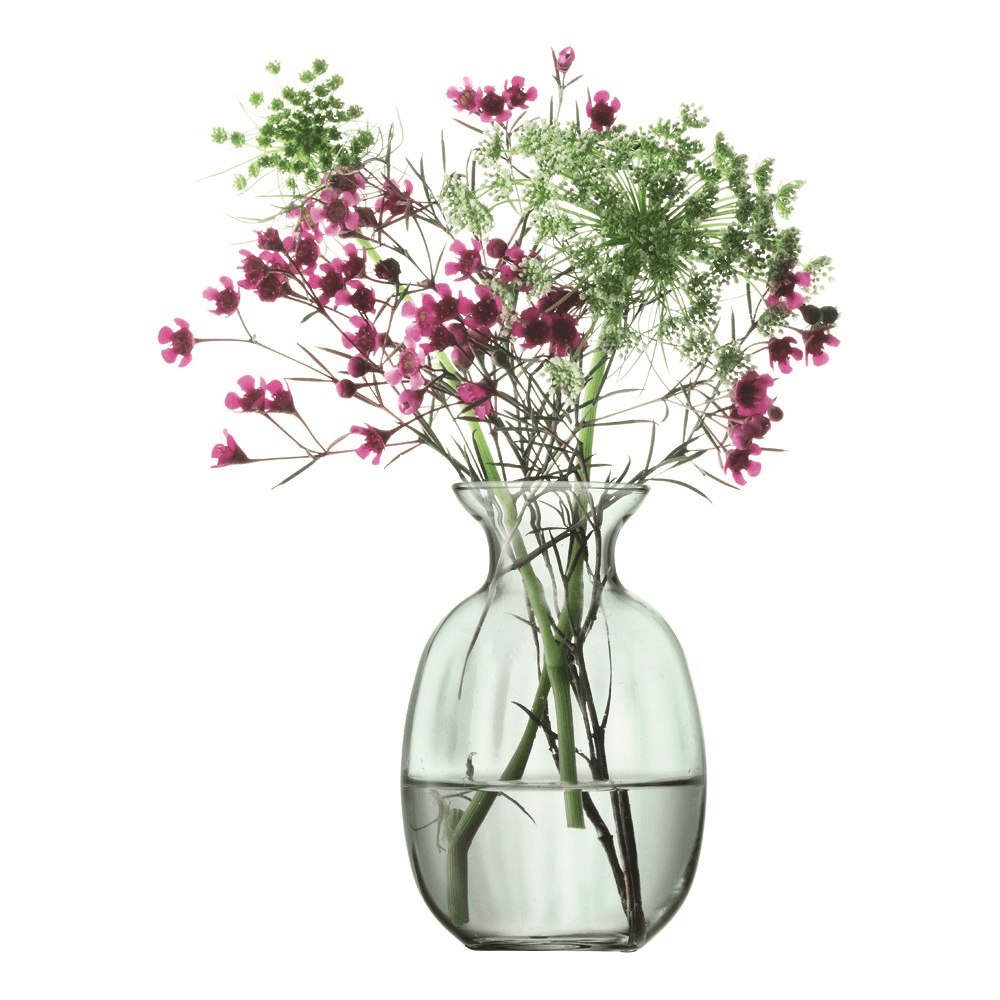 Mia Mini vase trio, 11cm, recycled glass