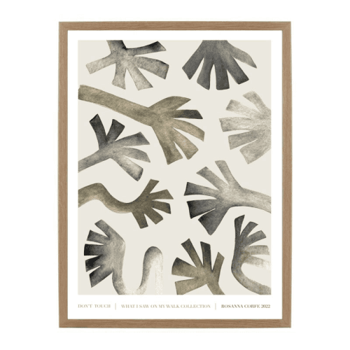 Image showing the Don't Touch Recycled Paper Print, A3, Beige product.
