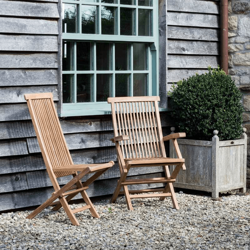 Snapdragon Folding Stacking Carver Chair, Teak