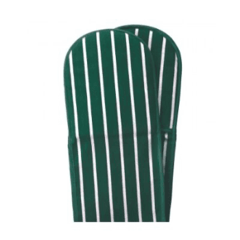 Double Oven Glove, Butcher's Stripe, Racing Green