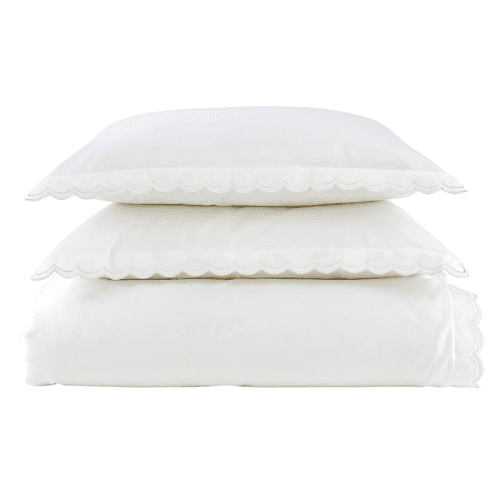 Image showing the Scallop Edge Duvet Set, King, White product.