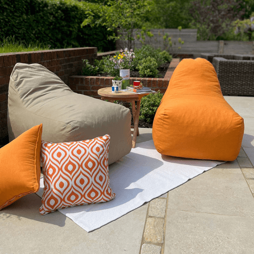 Image showing the Beanbag Style Chair, Burnt Orange product.