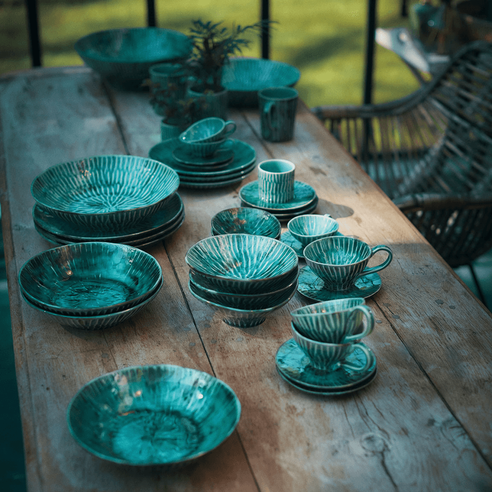 Verde Lanza by Pascale Naessen Set of 2 Breakfast Plates, Green