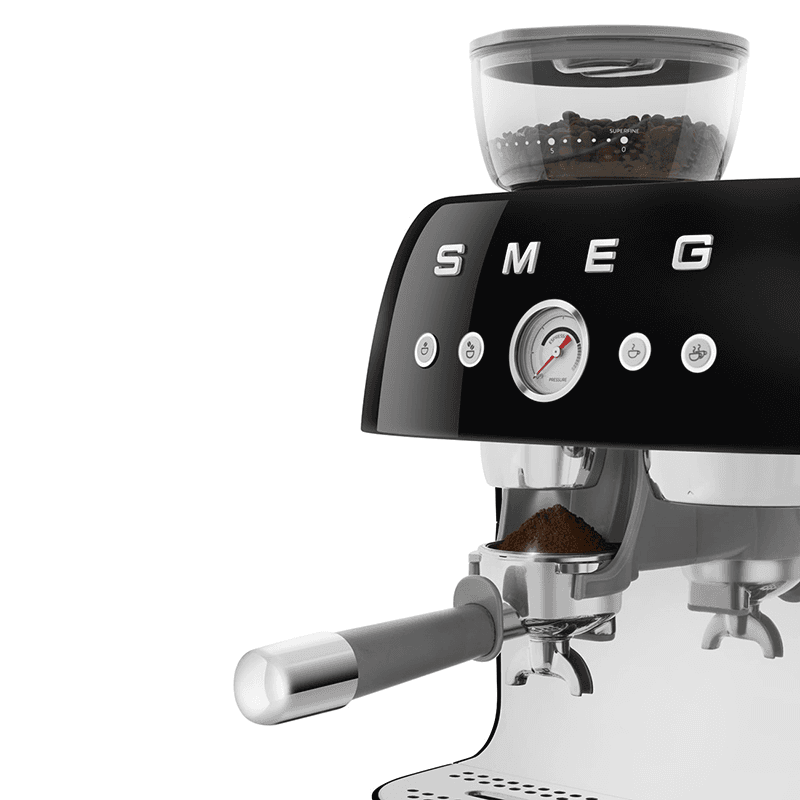 Espresso Coffee Machine with Grinder, Black