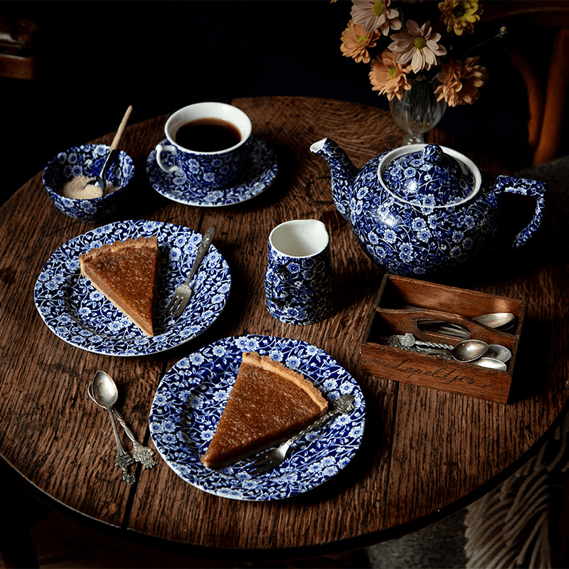 Calico Plate, D19cm, Blue