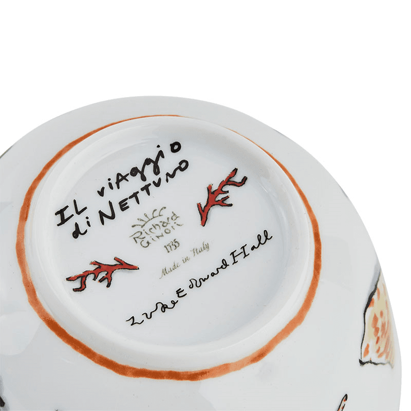 Il Viaggio Di Nettuno Hand-decorated Porcelain Bowl, White, 17cm