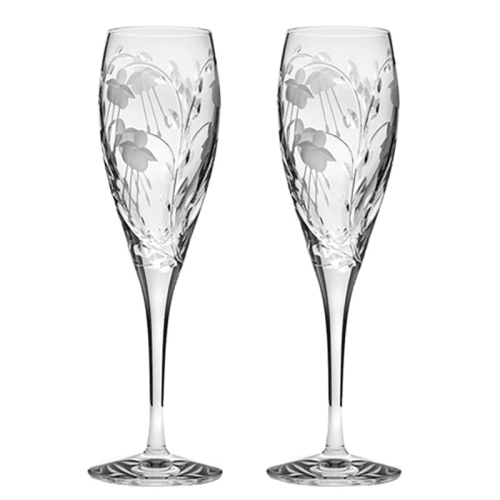 Image showing the Catherine Set of 2 Champagne Flutes, 170ml, Clear product.