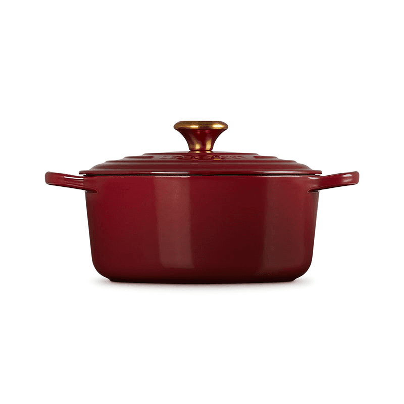 Signature Cast Iron Round Casserole, 24cm, Garnet