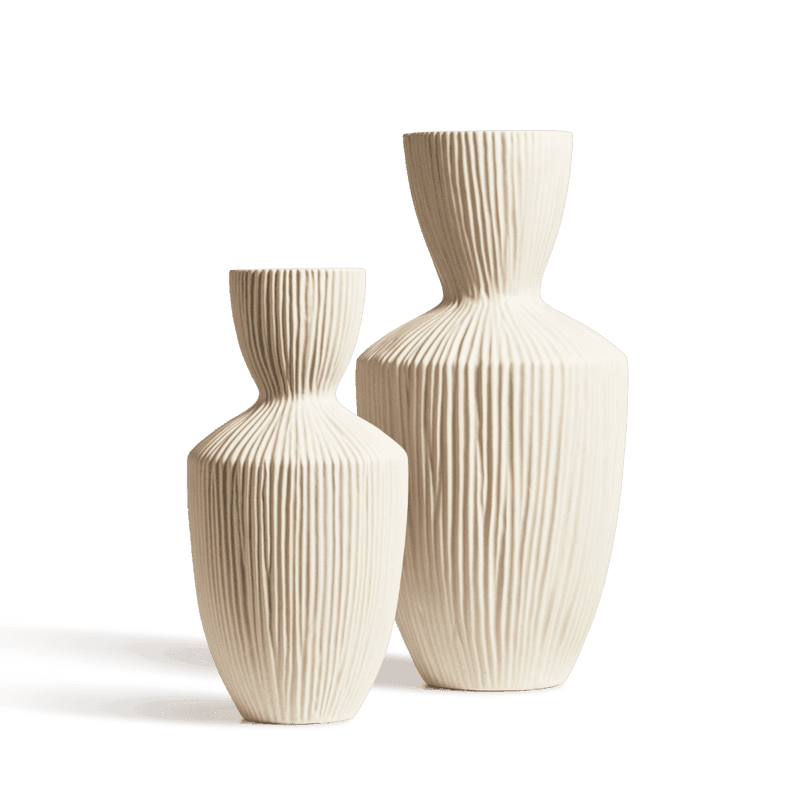 Crispa Vase, H15cm, Off White