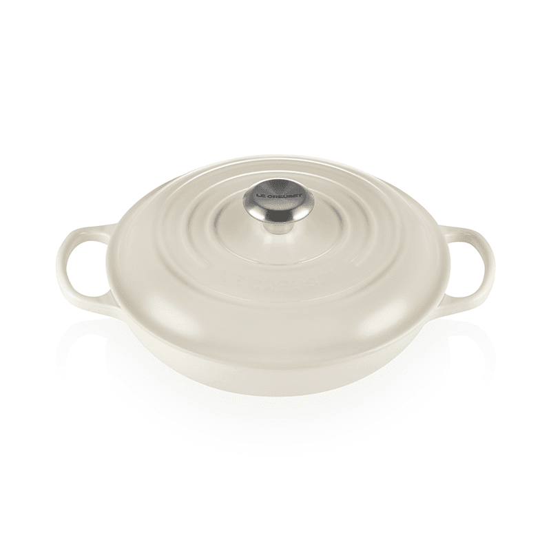 Signature Cast Iron Shallow casserole, 30cm - 3.2 litre, meringue