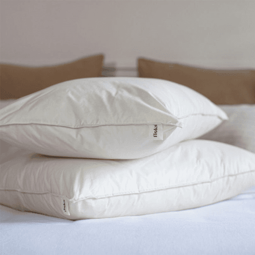 Image showing the Medium Firmness Organic Wool Large Pillow, 50 x 90cm, Cream product.