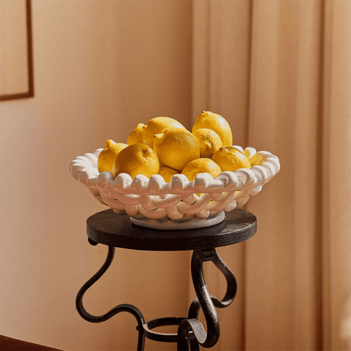 Image showing the Juicy Basketweave Bowl, D31cm, White product.