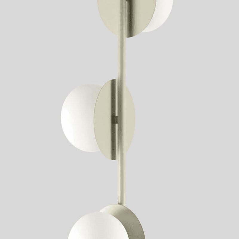 Disk Opal Floor Lamp, H167cm, Sand
