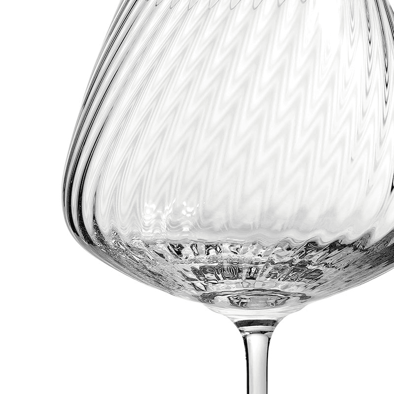 Vera Wang Swirl Set of 2 Red Wine Glasses, 690ml, Clear