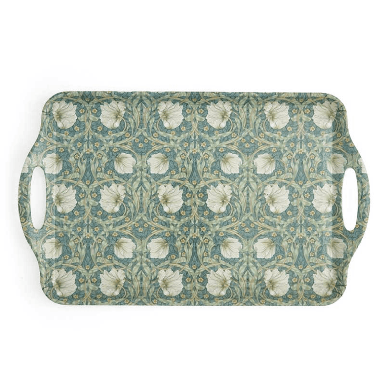 Morris & Co Pimpernel Privat Large Handled Tray, 48 x 29.5cm, Green