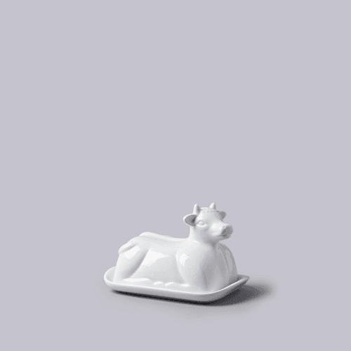 Image showing the Cow Butter Dish, White product.