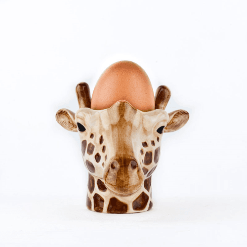 Image showing the Giraffe Egg Cup, H8.5cm, Brown product.