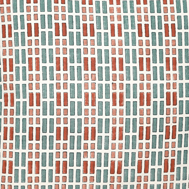 Ladrillo Cushion, 50 x 50cm, Red & Blue