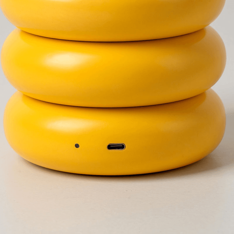 Tube Cordless Table Lamp, H20cm, Yellow