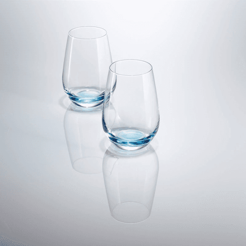 Image showing the Vina Touch Set of 6 Crystal Tumblers, 385ml, Blue product.