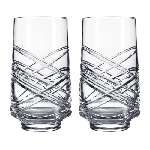 Image showing the Aran Set of 2 Hi Ball Glasses, 490ml, Clear product.