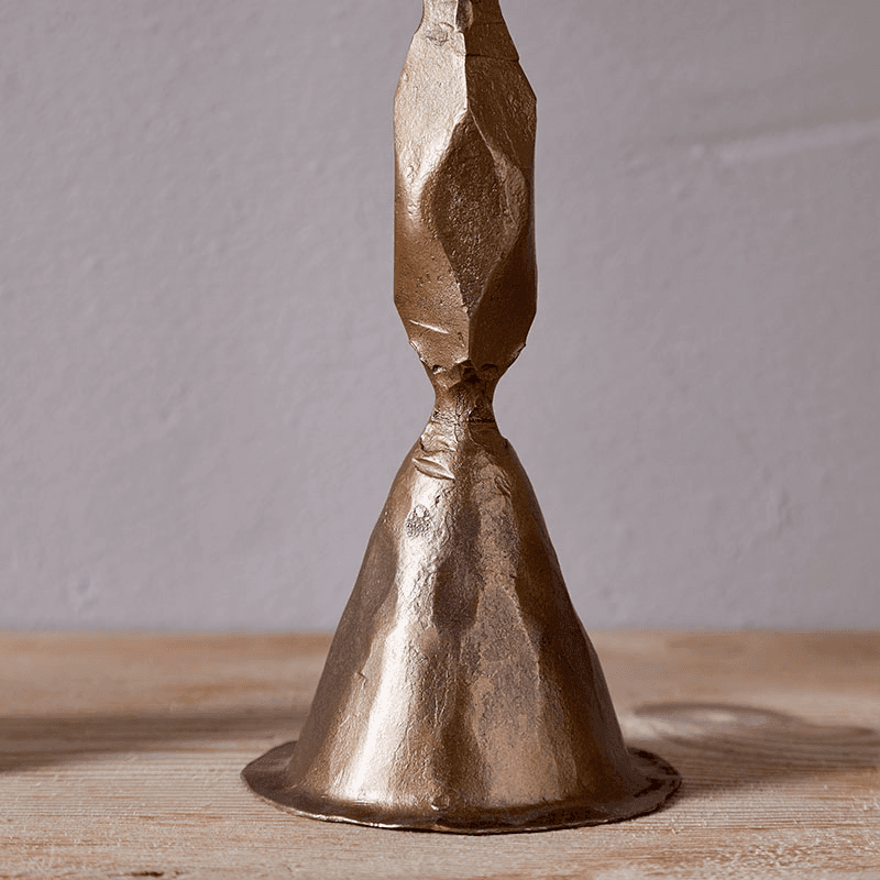 Shani Candlestick, H17cm, Antique Brass