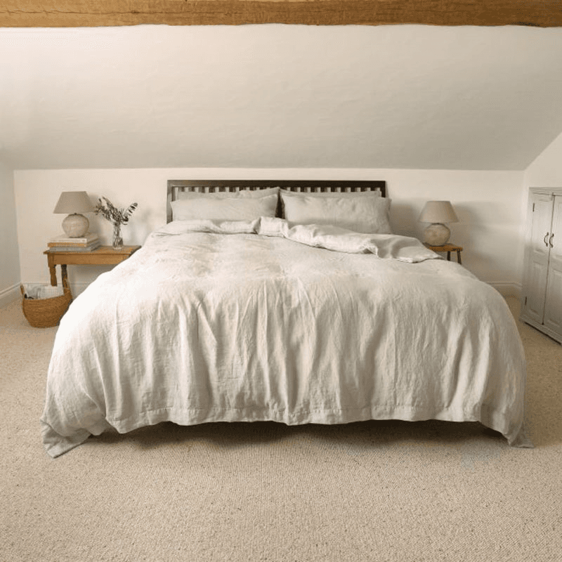 Linen Pair of Standard Pillowcases, Dove Grey