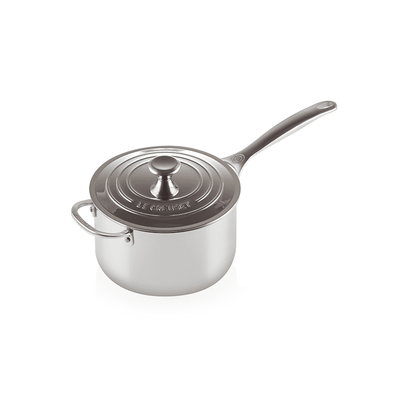 Signature Uncoated Saucepan with lid, 20cm, stainless steel