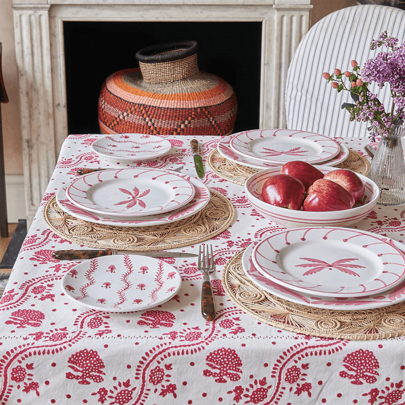 Kalee Set of 4 Linen Napkins, Red