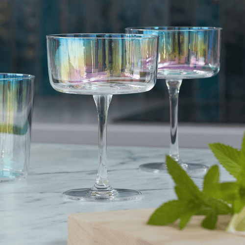 Image showing the Iridescence Set of 2 Champagne/Cocktail Glasses, 230ml, Mother of Pearl product.