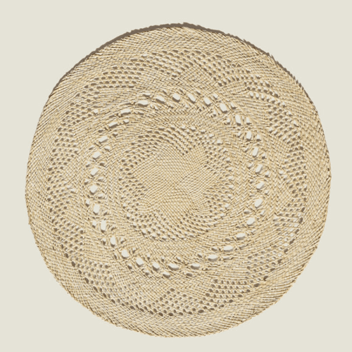 Image showing the Classic Set of 2 Open Weave Placemats, D30cm, Natural product.