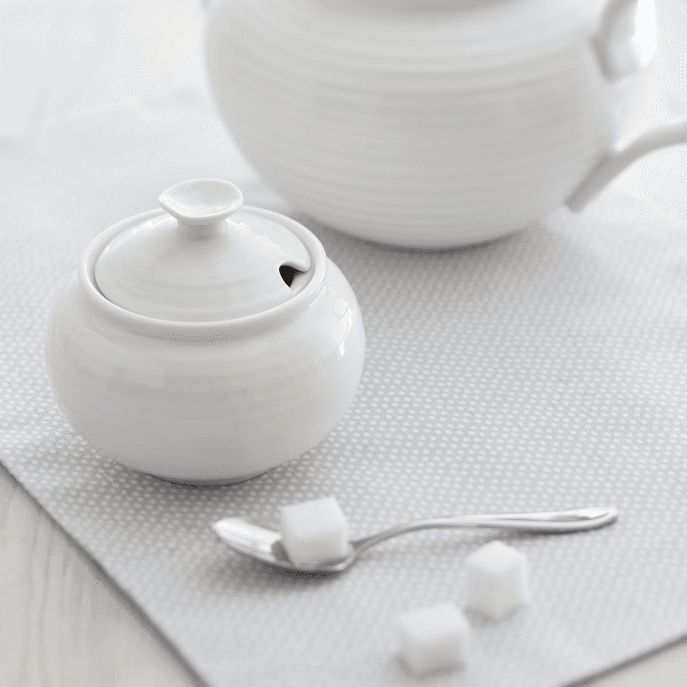 Ceramics Covered sugar bowl, 31cl, White