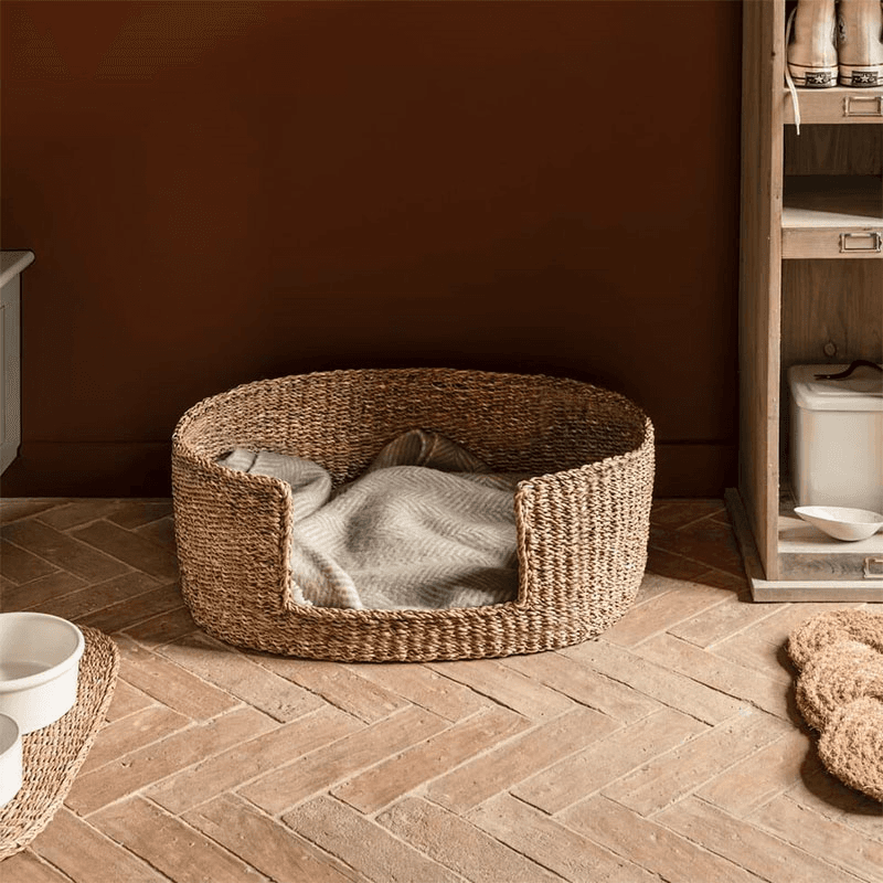 Brading Set of 2 Pet Beds, Natural