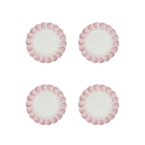 Image showing the Lido Set of 4 Side Plates, D21.5cm, Pink product.