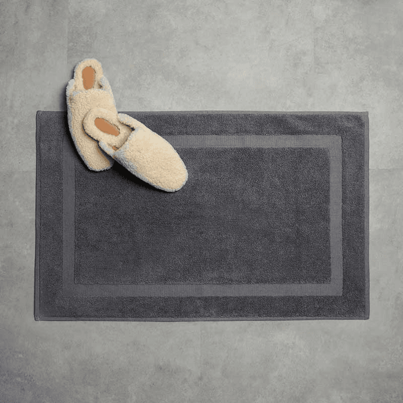 Organic 600gsm The Bath Mat, 50 x 80cm, Slate