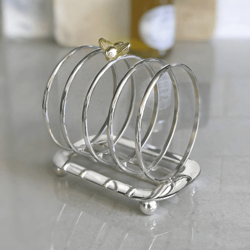 Bee Toast rack, H12 x W8 x L12cm, Silver
