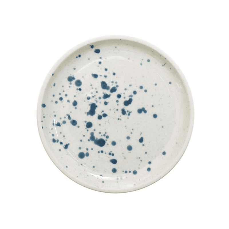 Studio Dessert Plate, D19cm, Splatter Blue