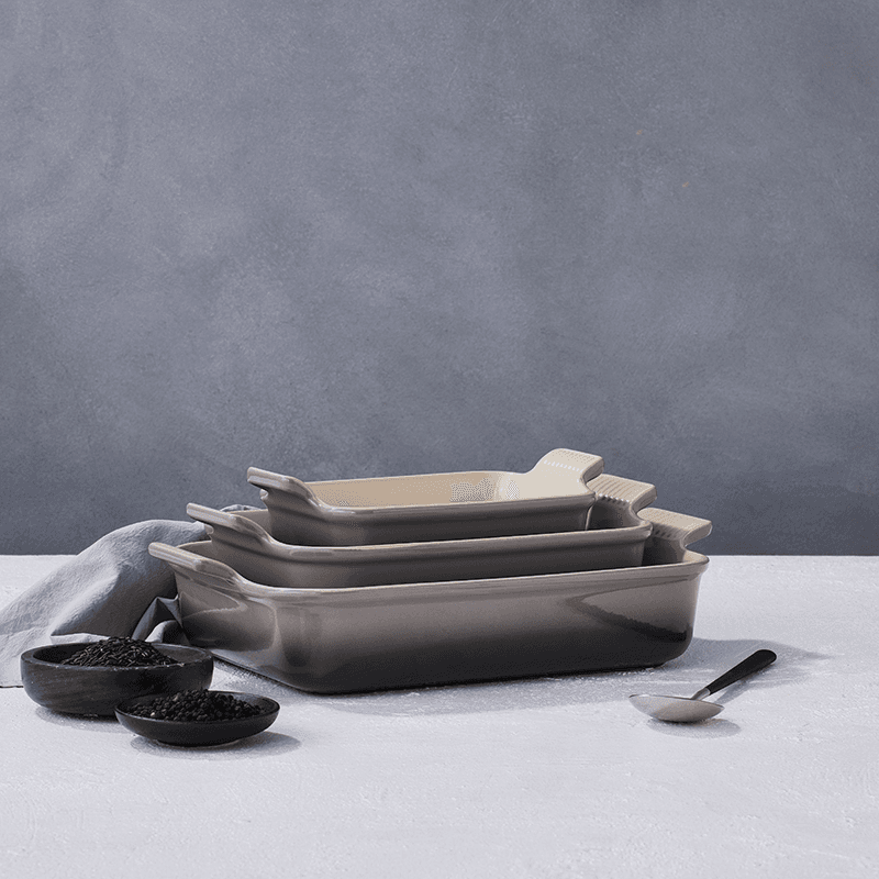 Stoneware Rectangular dish, 26 x 19cm - 2.3 litre, Flint