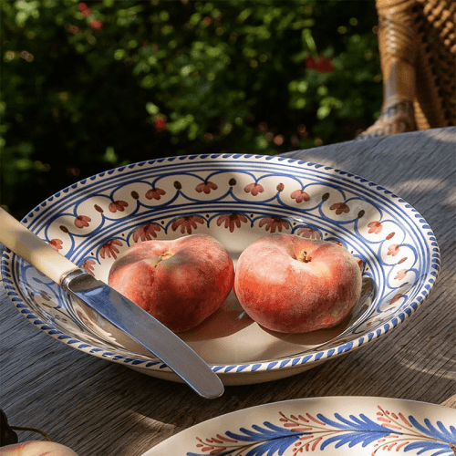 Image showing the Honor Soup Bowl, D22cm, White and Blue product.