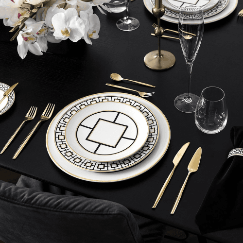Image showing the MetroChic Dinner Plate, D27cm, gold/multi product.