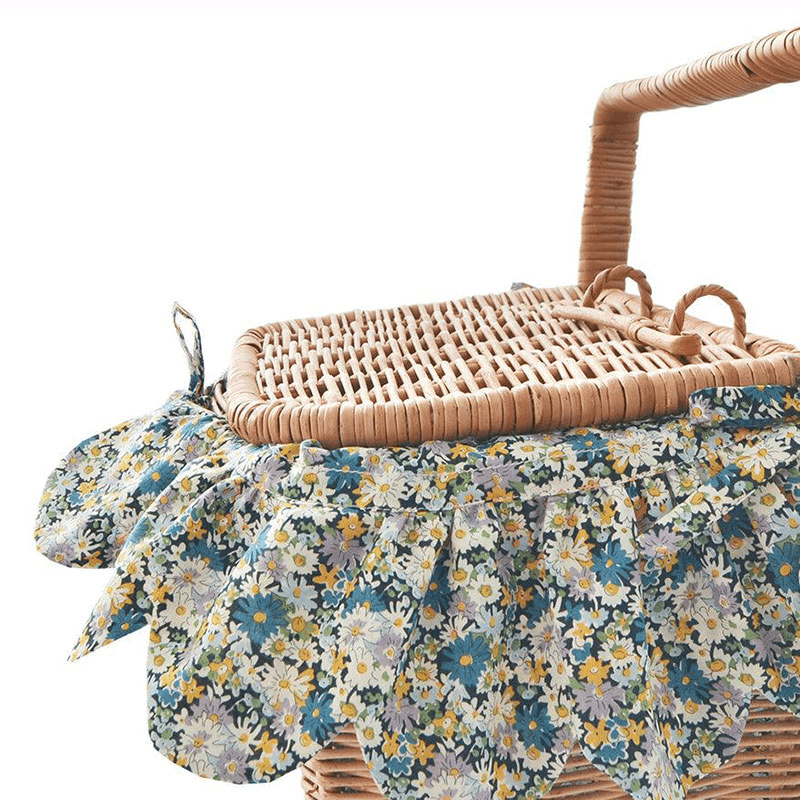 Libby Rectangle Picnic Basket, Blue