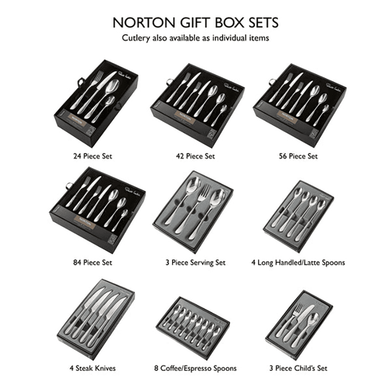 Norton Bright Long Handled Spoon, Set of 4, Stainless Steel
