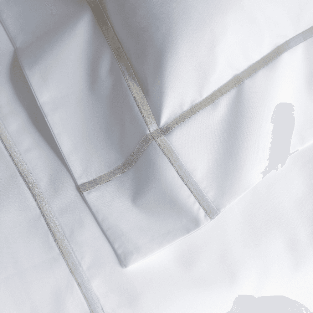 Athena - 500 Thread Count Cotton Percale Double duvet cover, 200 x 200cm, Pierre