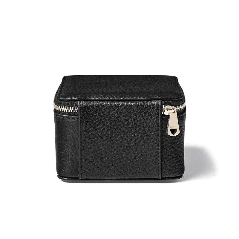Travel Watch & Ring Box, L12 x W12cm, Black Pebble