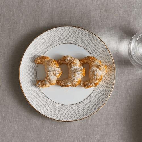Image showing the Gio Gold Side Plate, D17cm, Gold/White product.