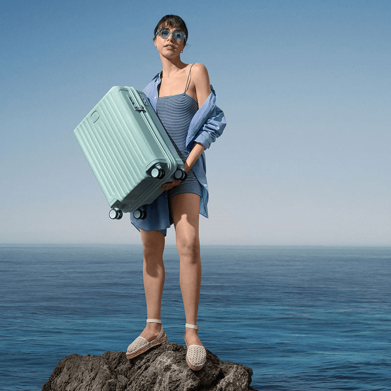 Positano Carry-on Trolley Suitcase, H55 x W23 x L38xcm, Light Blue