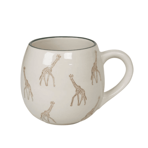 Image showing the Giraffe Stoneware Mug, 500ml, Cream product.