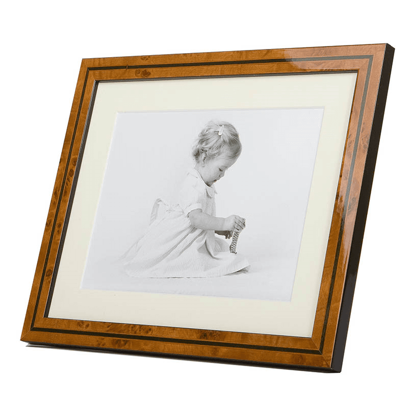 New Green Inlay Mounted Photograph Frame, 10x8", Green Inlay