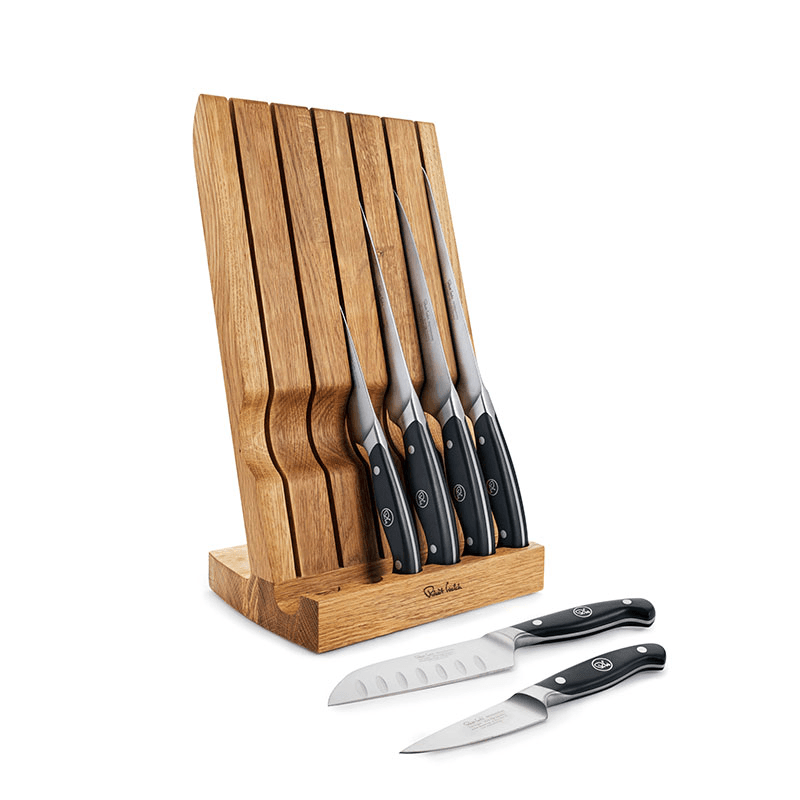 Professional 7 Piece Knife Block Set, Oak